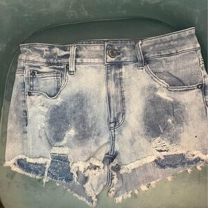 American eagle acid wash hi-rise shortie size 8
